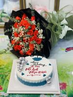 HB(25) Bánh kem hoa tươi