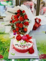 HB(29) Bánh kem hoa tươi