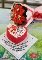 HB(43) Bánh kem hoa tươi